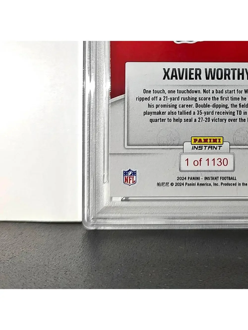 Xavier Worthy Rookie 2024 Panini Instant NFL #23 PSA 10 Gem Mint